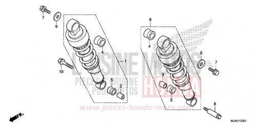 REAR CUSHION (VT750C2B/C2S) VT750C2SE de 2014